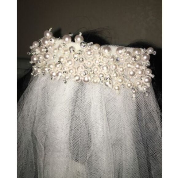 Davids Bridal One Tier Cathedral Veil White NWT - Picture 4 of 8